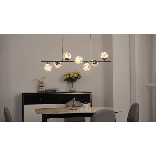 Wrought Studio Charmisa 7 Light Kitchen Island Linear LED Pendant